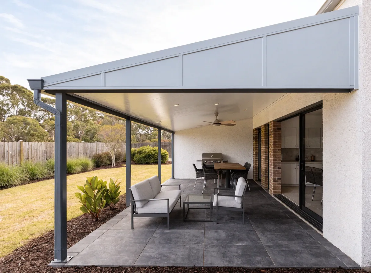 Covered patio built by Pergolas Wollongong in the Illawarra