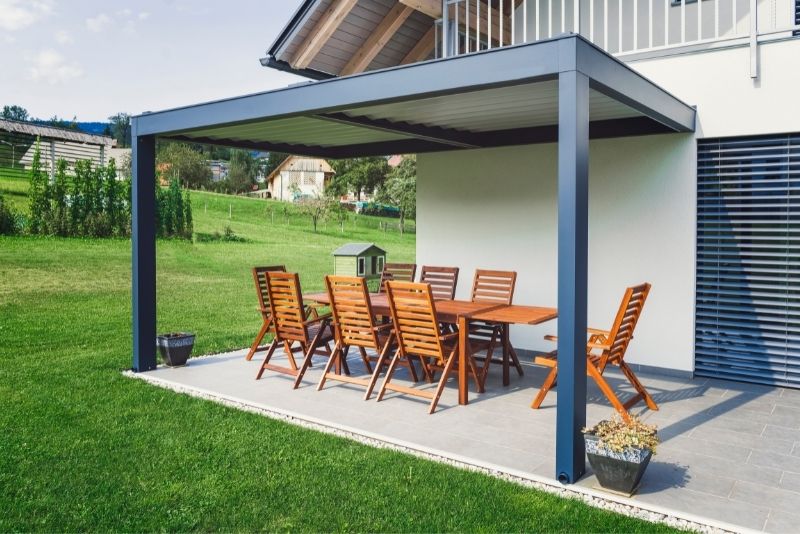 A verandah with a sitting area