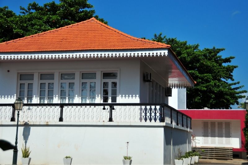 A boxed eave on a house